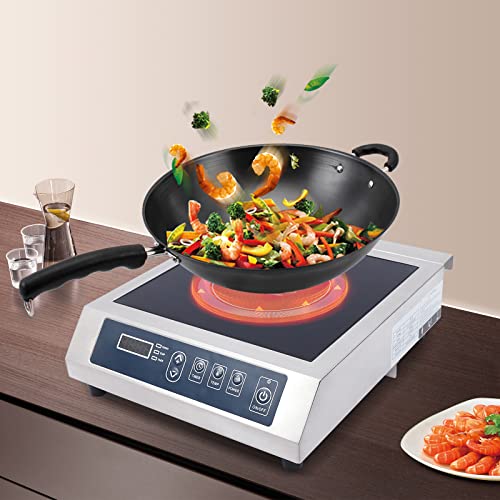 3500W Professional Induction Cooktop, Portable Countertop Burner, Electric Induction Burner with Sensor Touch and LCD Screen