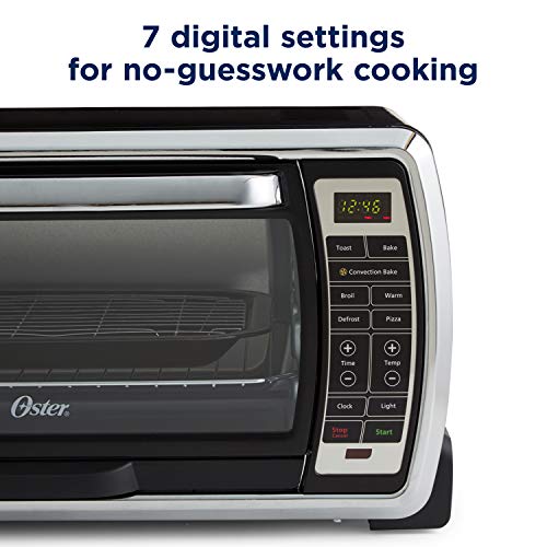 Oster Large Digital Countertop Toaster Oven Tssttvmndg Stainless Steel Dropdown Door Knob countertop oven