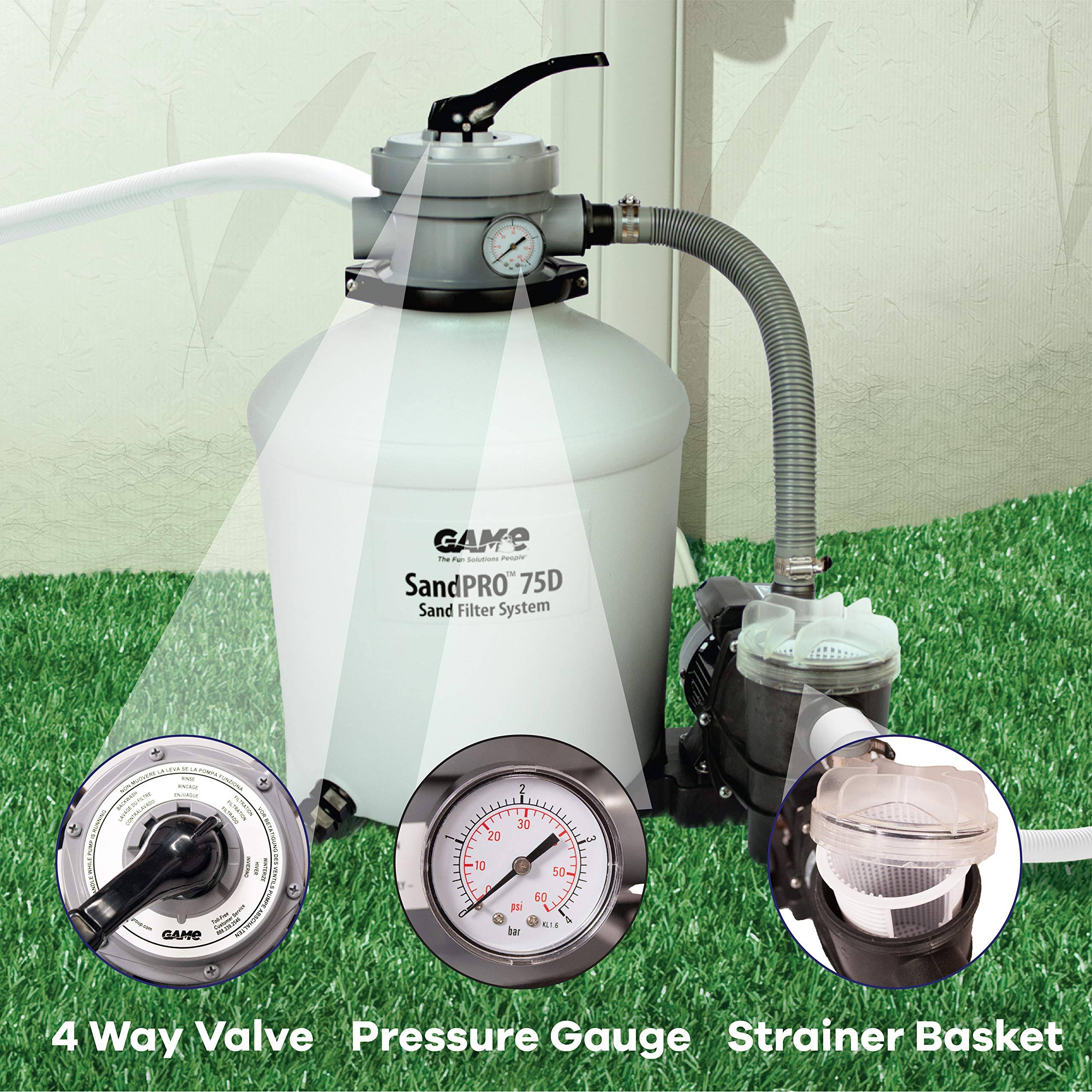 Game SandPro 75D Pool Sand Filter Pump Filter System