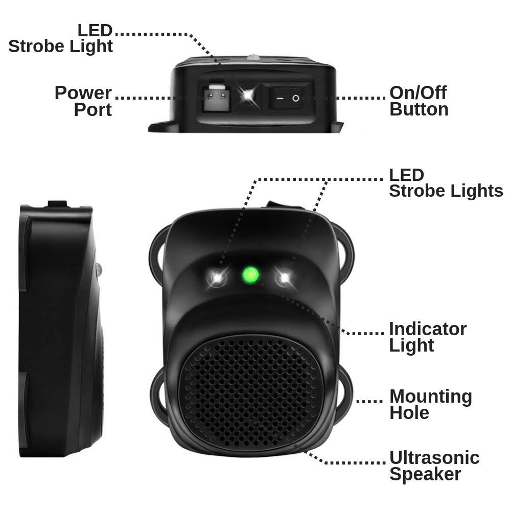 Loraffe Under Hood Animal Repeller Car Rat Repeller Rodent Repellent Ultrasonic