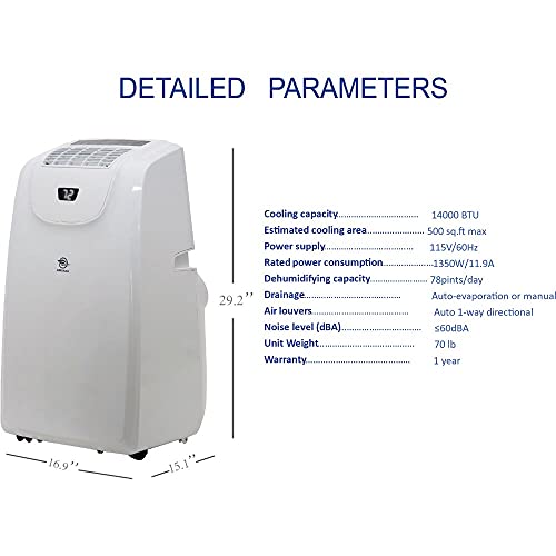 AireMax Exhaust Hose and Window Kit Portable Air Conditioner for Rooms
