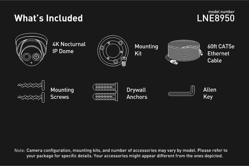 Lorex 4K Nocturnal IP Audio Dome Security Camera (2-Pack)