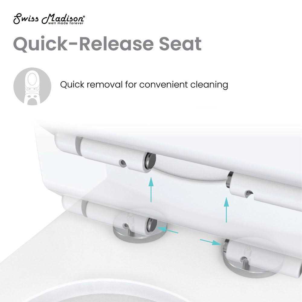Swiss Madison St. Tropez One Piece Elongated Toilet Dual Vortex Flush 1.1/1.6 gpf with 10 Rough-In - Shop Hardware Tools Online Store