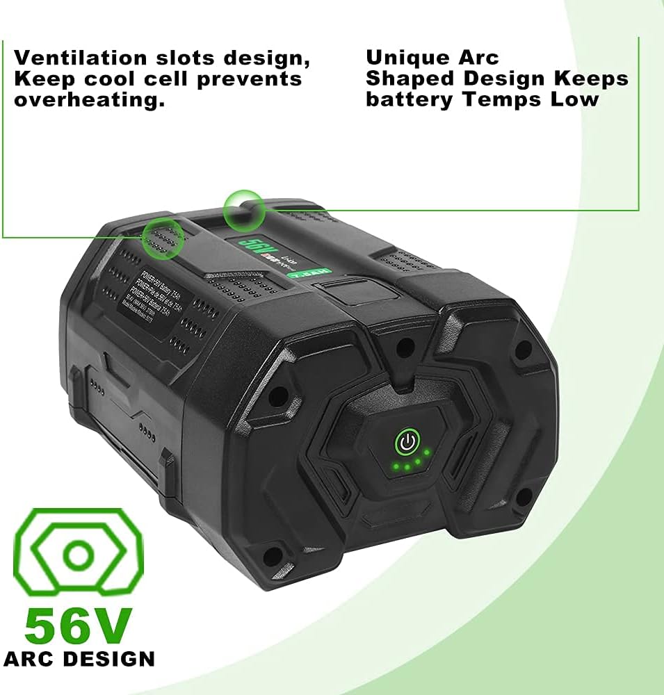 56 Volt 7.5 Ah Lithium Battery Replacement for BA4200 BA4200T BA5600T Batteries 7500mah with Power Indicator, Compatible with All Power Tools (Battery Holder Included)