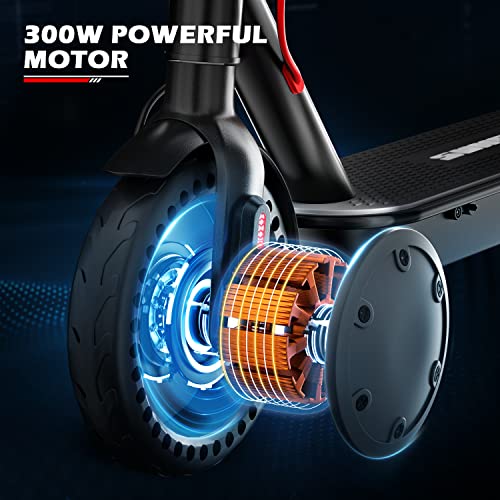 MoNiBloom E-Scooter Electric Kick Scooter w/LED Display and Bluetooth APP, Portable Folding Commuting Scooter for Adults & Teens