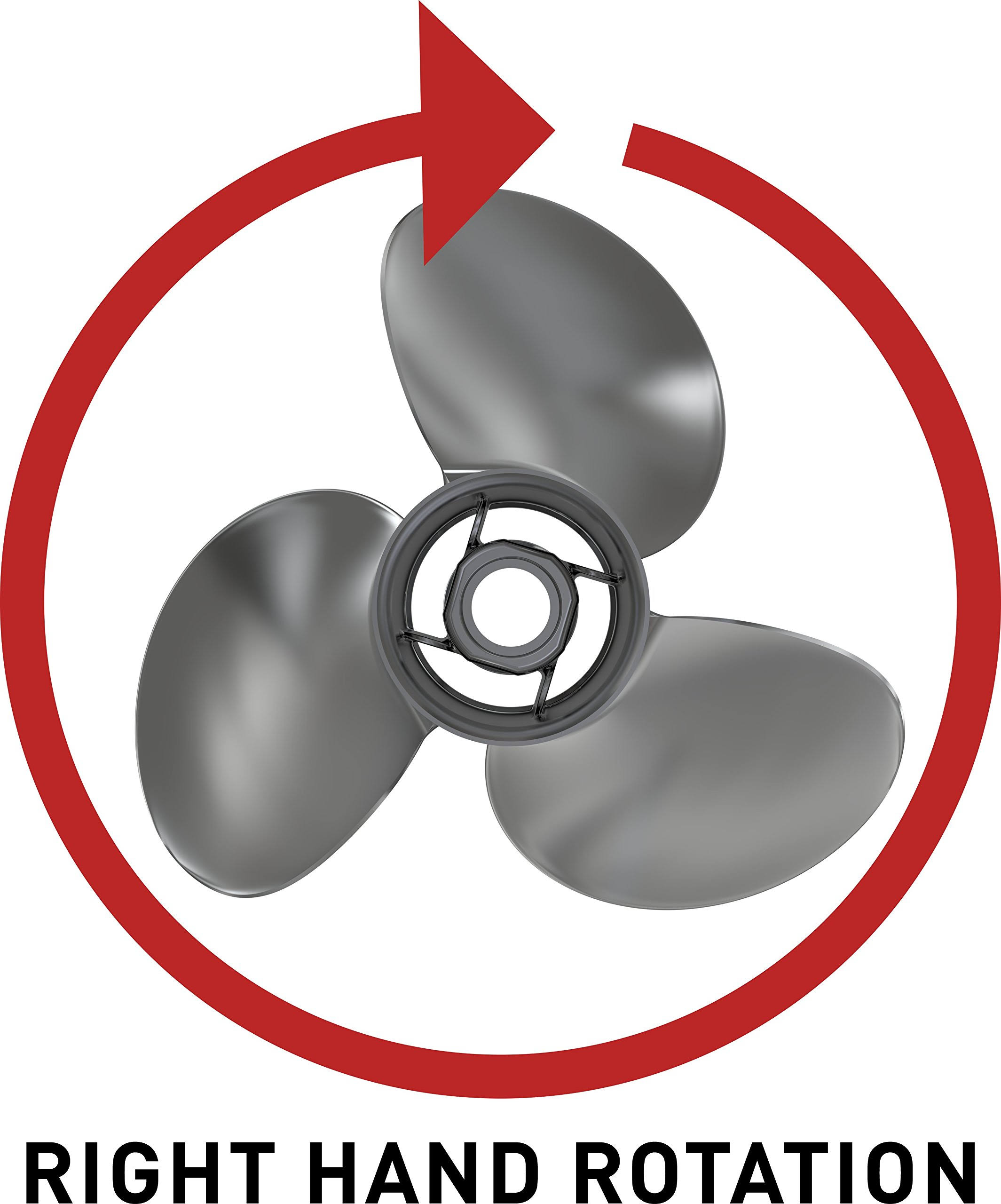 Quicksilver Nemesis 25-30hp Aluminum 4-Blade PROPELLER RH