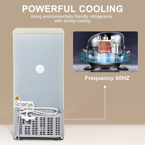DRIXNO 3.5 Cu.ft Retro Mini Fridge