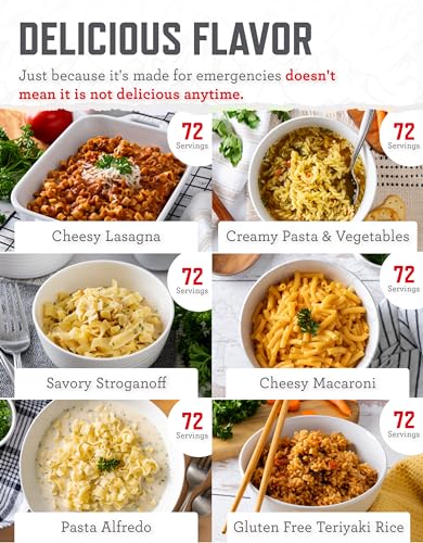 ReadyWise Emergency Food Supply, Freeze-Dried Survival Food for Emergencies, Breakfast, Lunch, and Dinner Meals, 2 Grab-and-Go Buckets, 25-Year Shelf Life