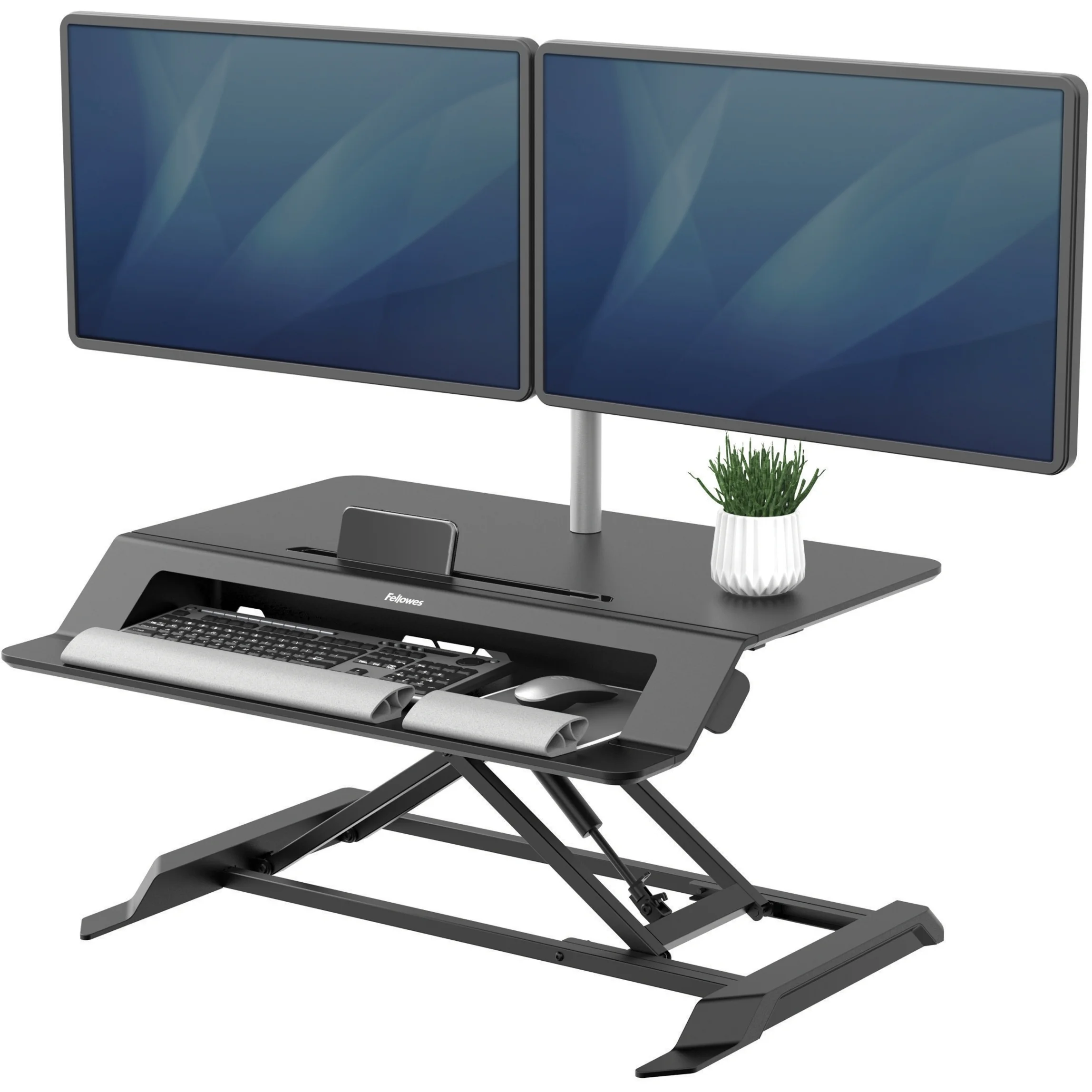 Fellowes, FEL8215001, Lotus LT Sit-Stand Workstation, 1 Each, Black
