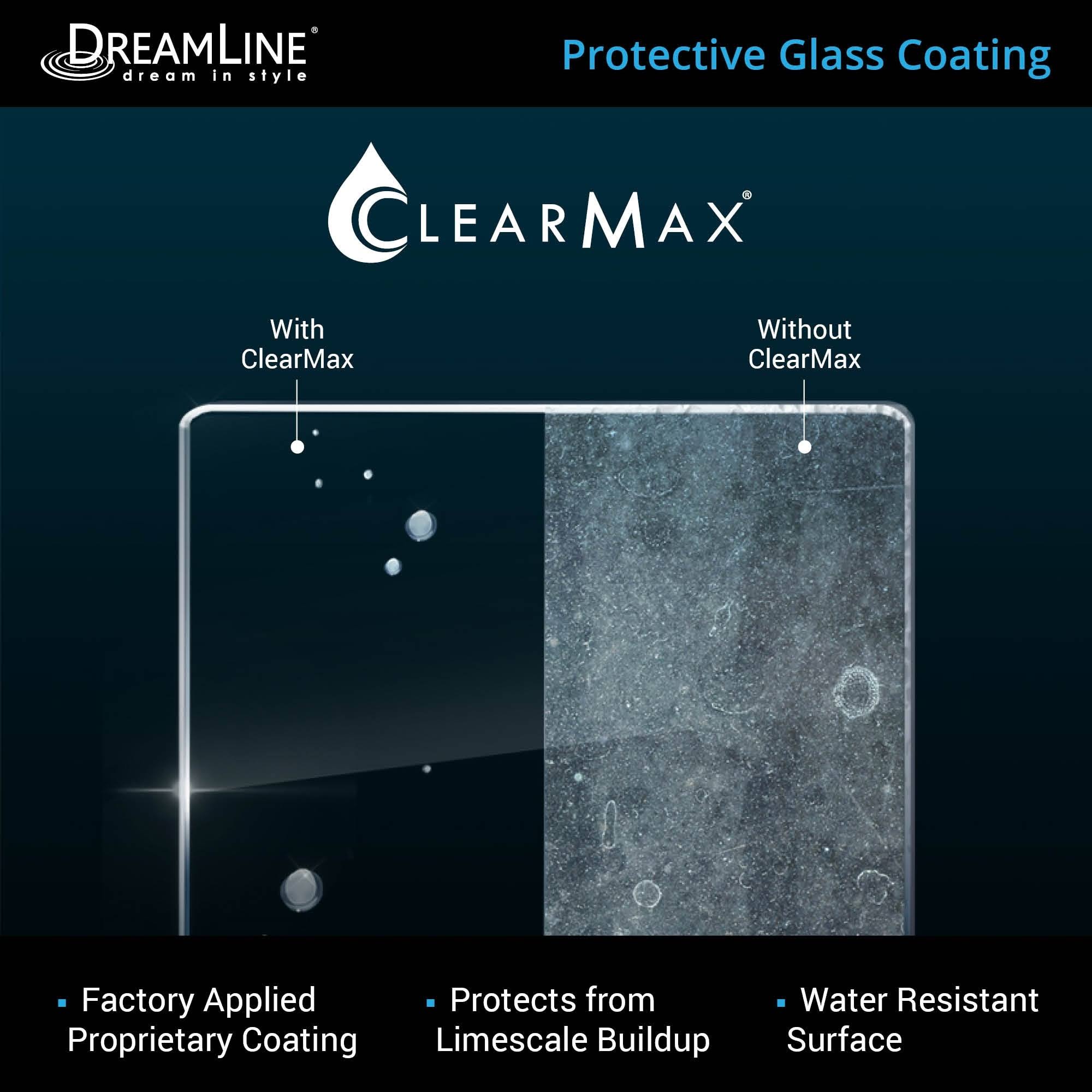 DreamLine Essence Collection 56-60 in. W x 76 in. H Frameless Bypass Shower Door in Satin