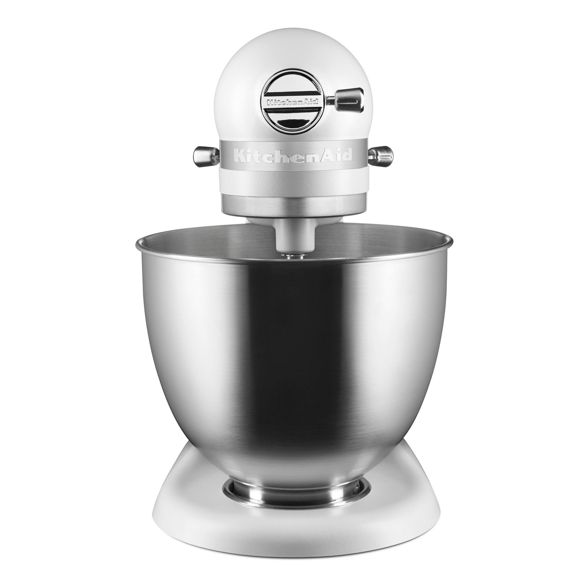 KitchenAid Artisan Mini 3.5 Quart Tilt-Head Stand Mixer, White Matte, Refurbished (RKSM33XXFW)
