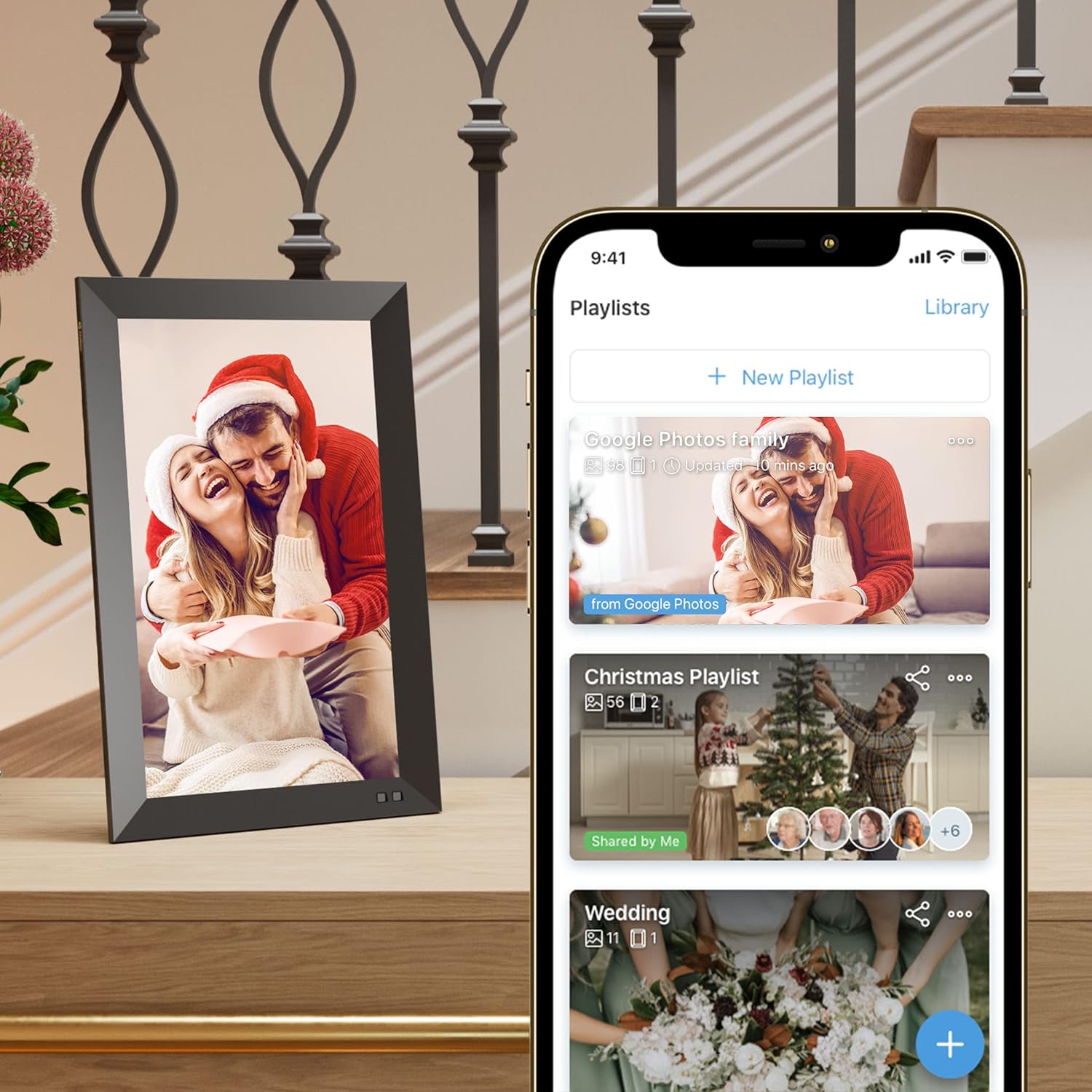 Nixplay 15.6 inch Smart Digital Photo Frame with WiFi (W15C) - Black - Share Photos and Videos Instantly via Email or App