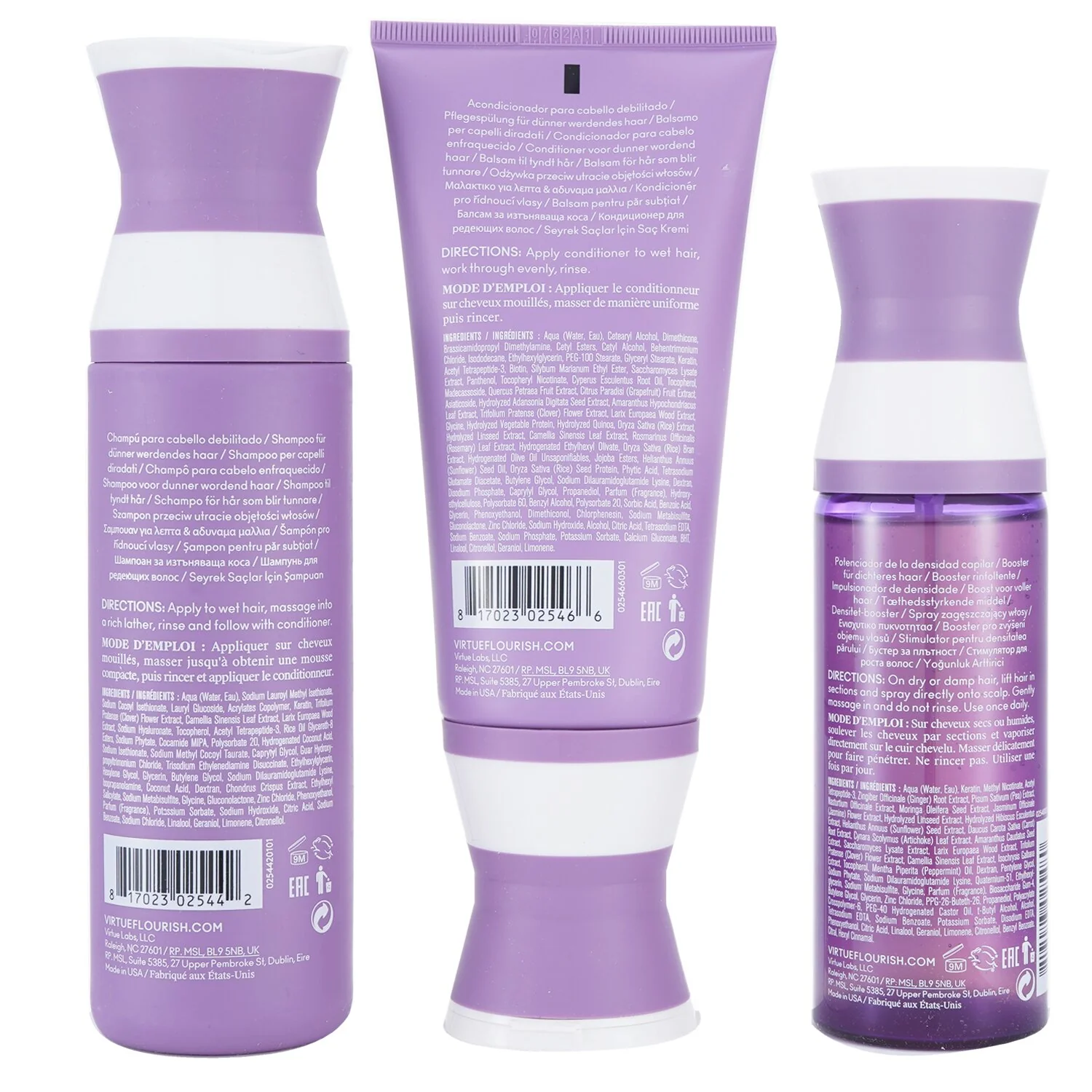 Virtue Flourish Hair Rejuvenation Treatment Set 3pcs