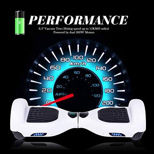 JOLEGE Hoverboard, 6.5x22 Two-Wheel Self Balancing Hoverboard - LED Light Wheel Scooter Hoverboard for Kids