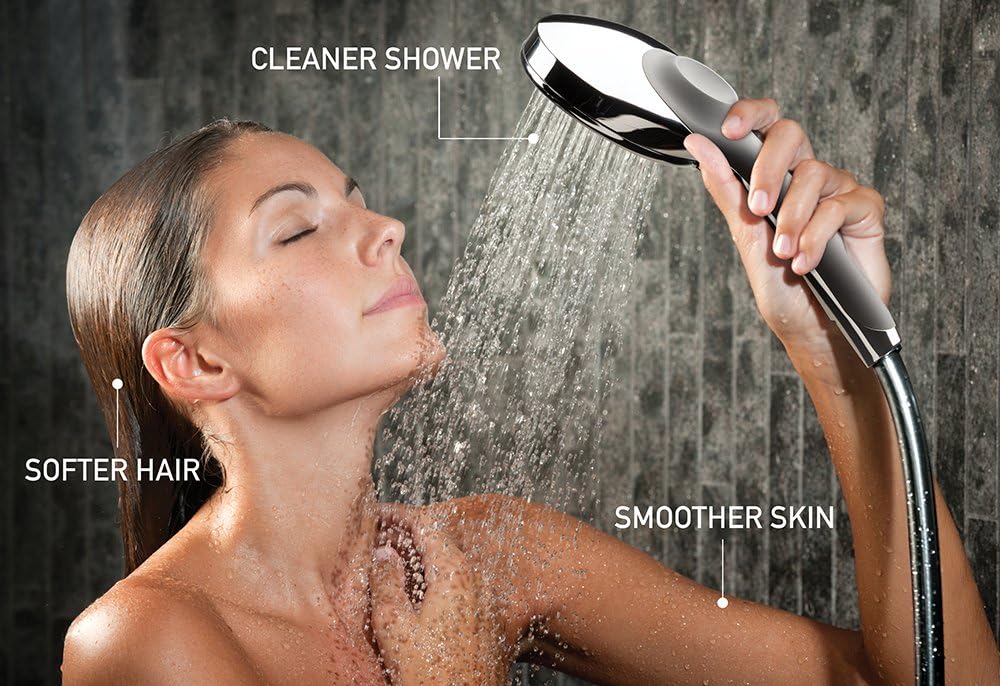 Culligan S-H200-C Hand-Held Showerhead with Magnetic Base and Filter, 10,000 Gallon, Brushed Chrome