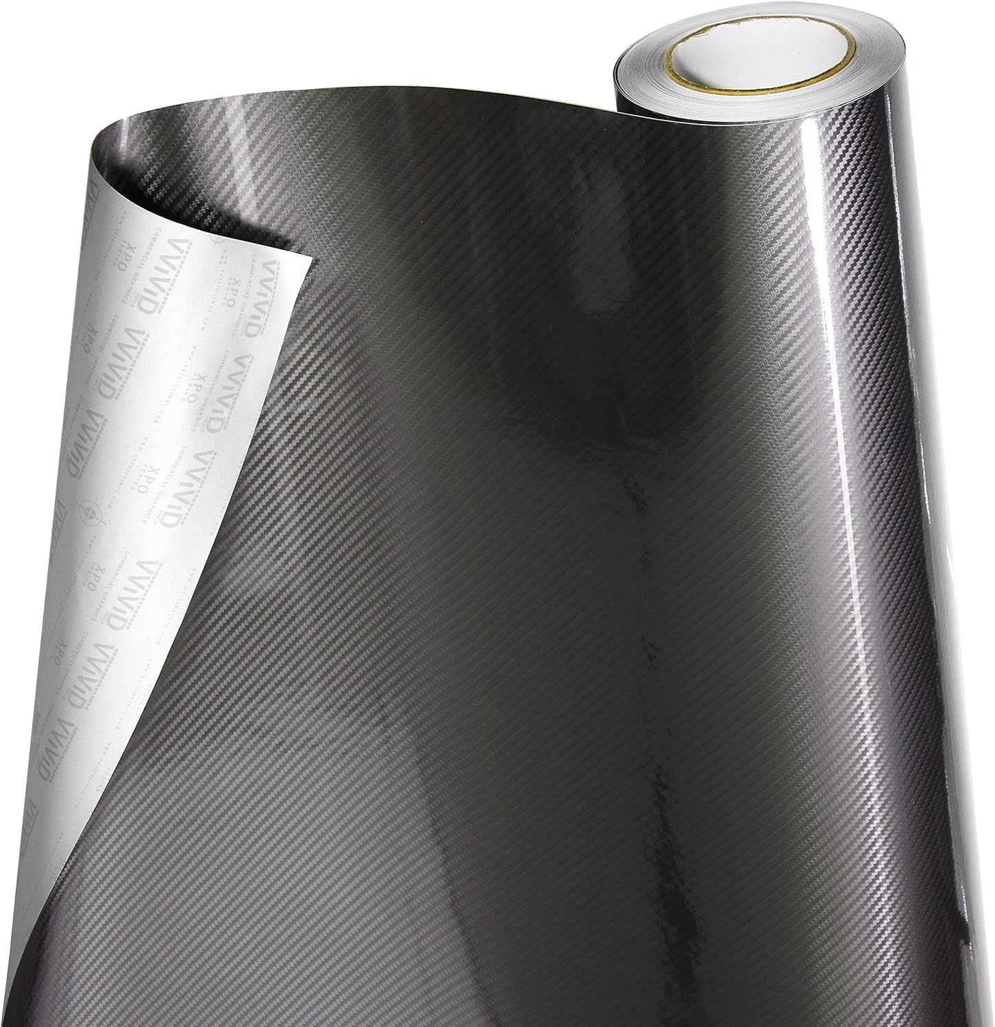 VViViD 5D High Gloss Grey Epoxy Carbon Fiber Automotive Vinyl Wrap Film Roll (6 Foot by 5 Foot)