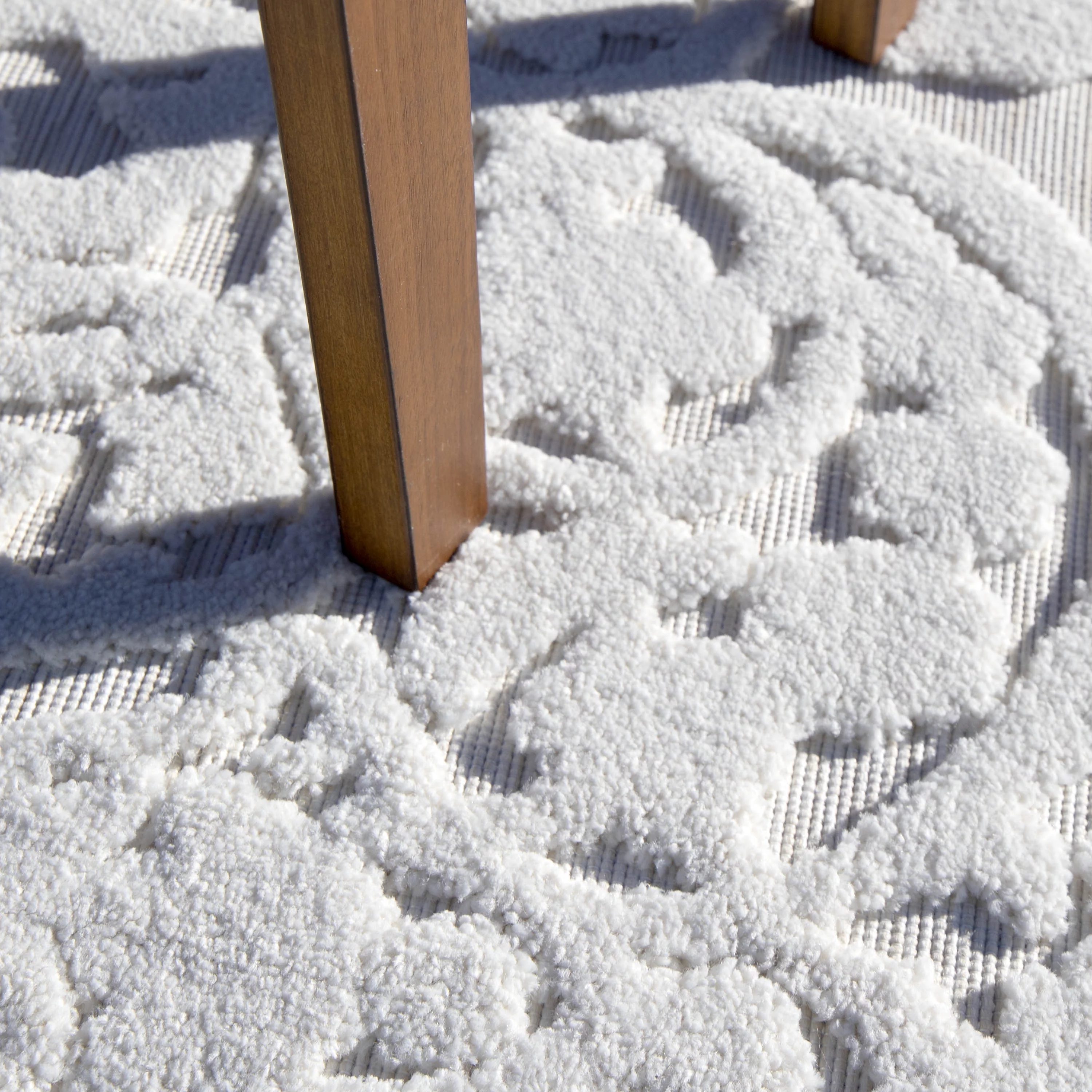 My Texas House Dahlia By Orian 6'5" Round Natural Floral Outdoor Rug