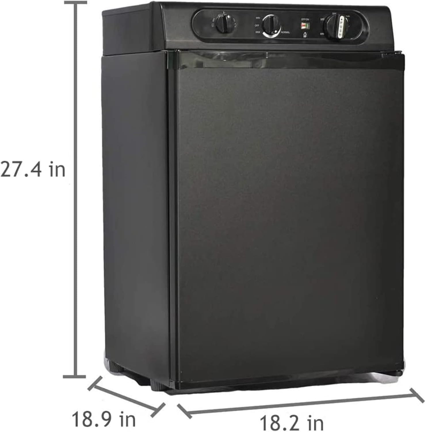 Smad 3 Way Caravan Propane Fridge 120V 12V LPG Gas Refrigerator for RV Campervan, Black, 2.1 Cu.ft.