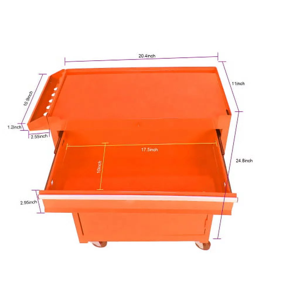 Rolling Tool Chest with Wheels and 8 Drawers, Detachable Large Toolbox Storage Cabinet with Lock,Locking Mechanic Tool Cart for Warehouse, Workshop,Garage,Blue