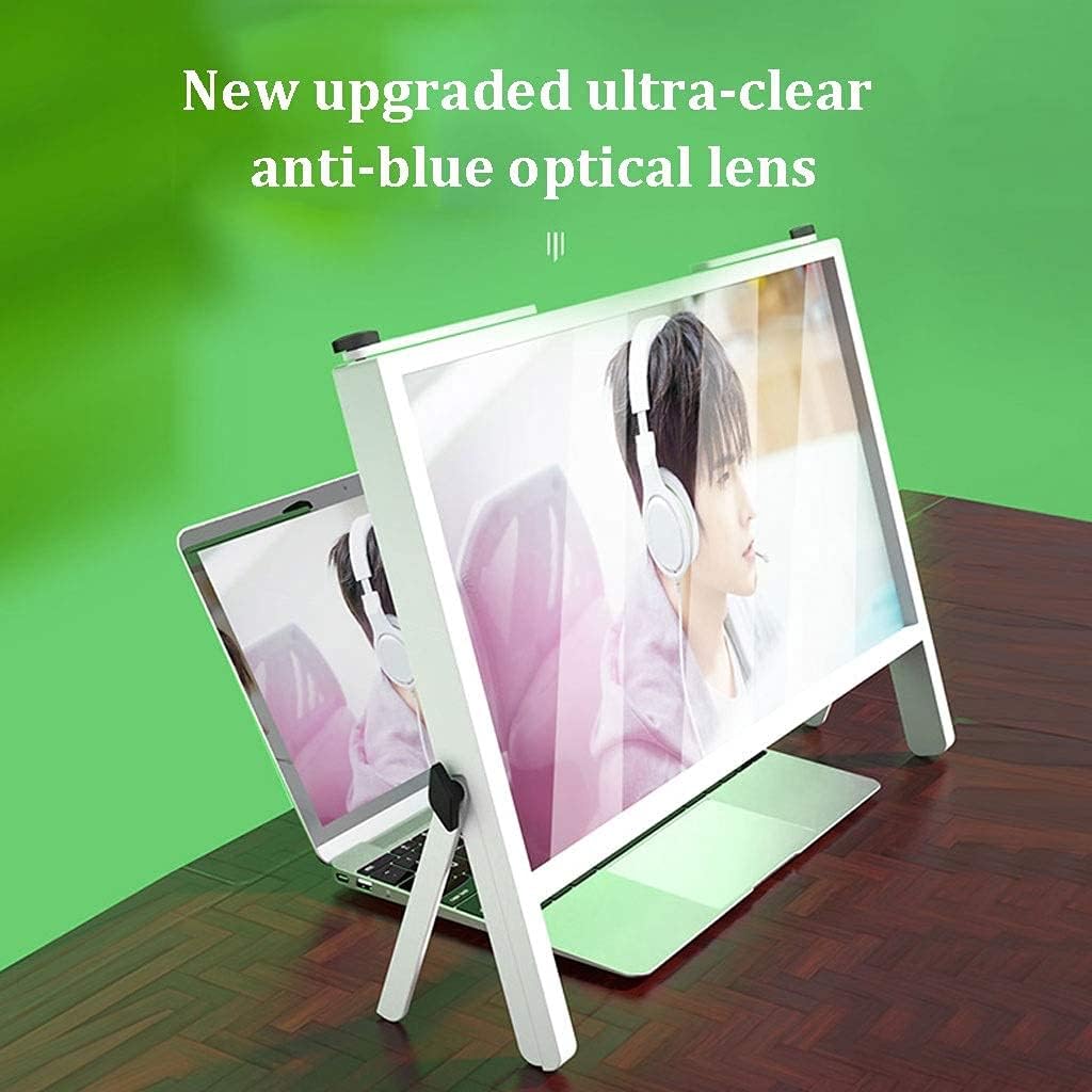 Laptop Screen Magnifier Protector Holder, Foldable Computer Laptop Phone Holder Stand Physical Magnifying Glass, Phone Screen Magnifiers Holder with Adjustable Angle Design ,B