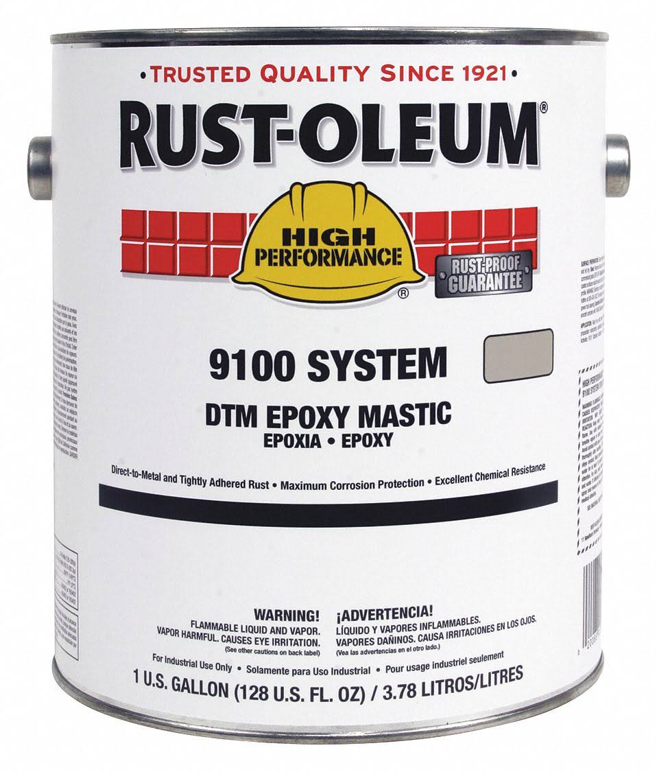 Rust-Oleum 9179402 9100 Epoxy Mastic Coating,Black,1G, Size: 1 Gal