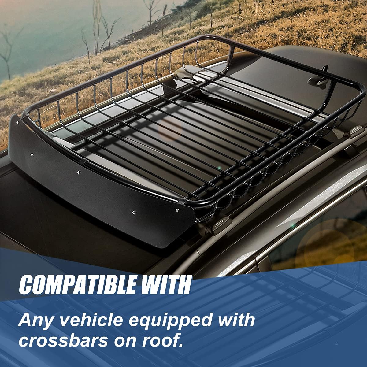 51 inches x 40 inches Mild Steel Roof Rack Top Cargo Carrier Basket