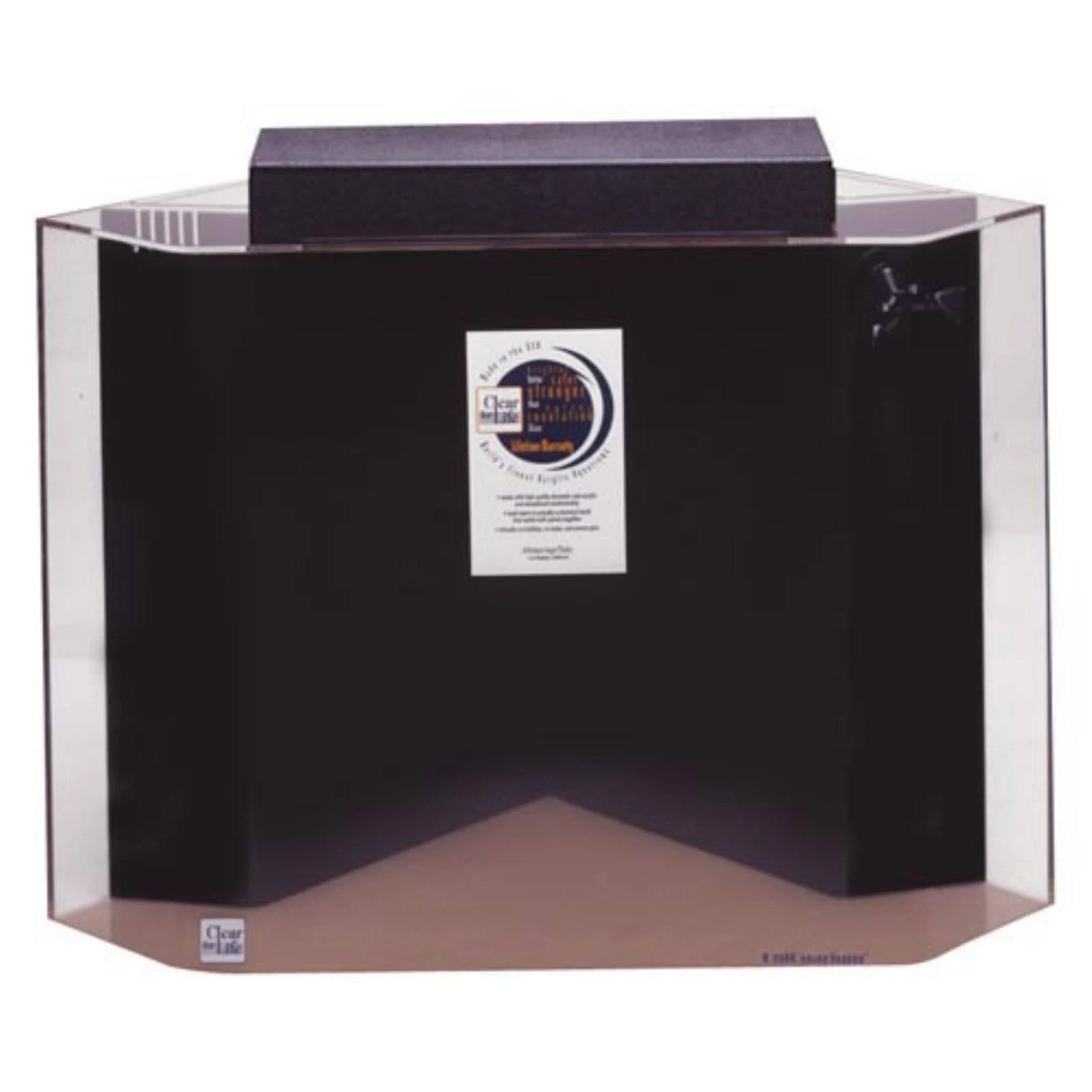 UniQuarium Pentagon Aquarium, Size: 50-gal (24W x 24D x 24H ), Blue