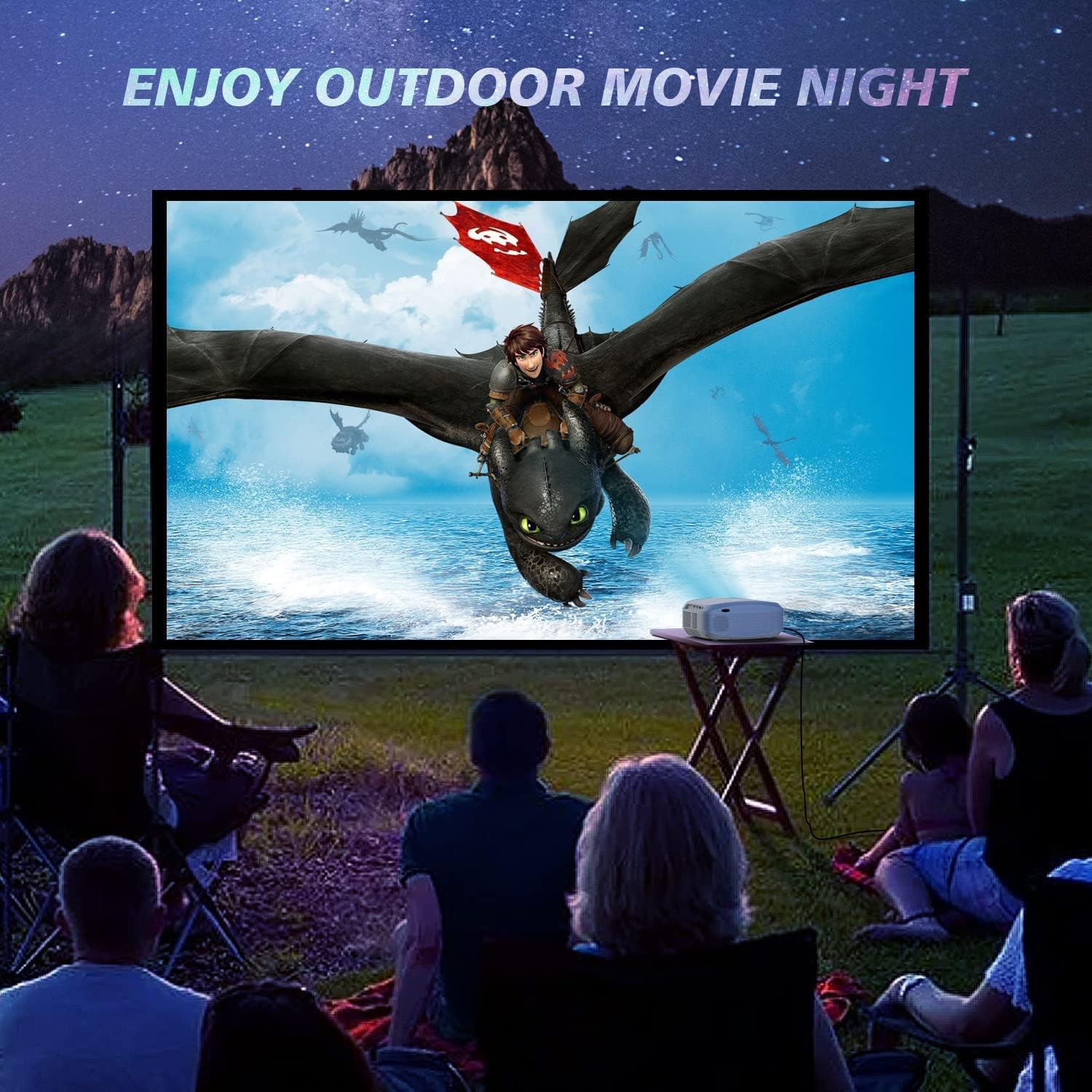 5G Smart Projector Built in Android Market Support 4D/4P Digital Keystone&Zoom, XOPPOX Native 1080P Full HD Projector Bluetooth Support, Home Theater and Outdoor Movie Projector[Carry Bag Included]