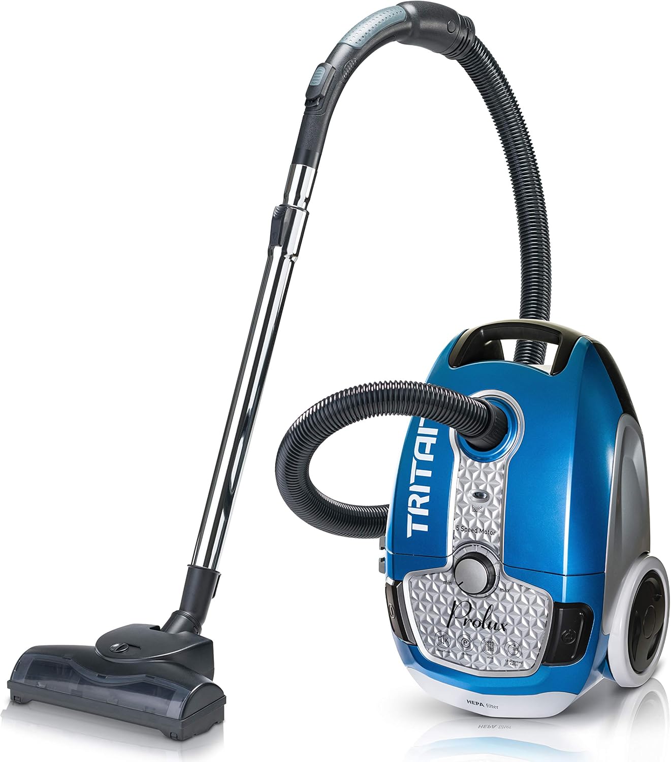 Prolux Tritan Canister Vacuum Cleaner with Sealed HEPA Filter and Powerful 12 Amp Motor