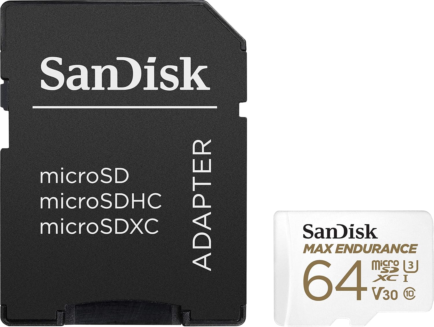 SanDisk 256GB MAX Endurance microSDXC Card with Adapter for Home Security Cameras and Dash cams - C10, U3, V30, 4K UHD, Micro SD Card - SDSQQVR-256G-GN6IA