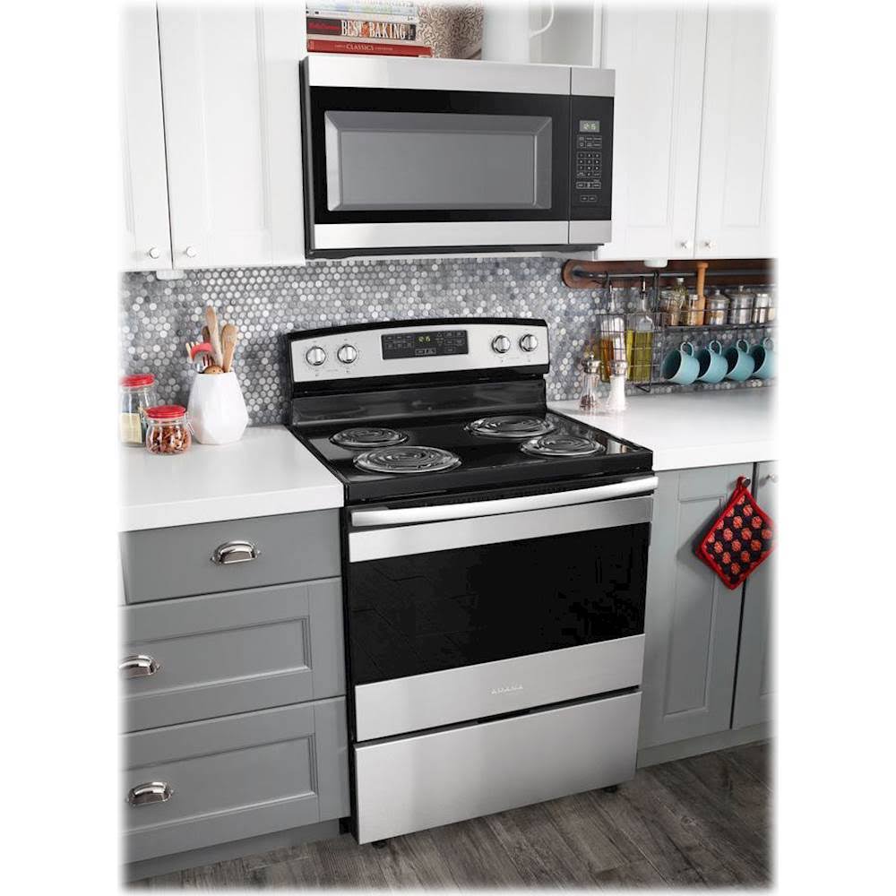 Amana 30-Inch Electric Range with Bake Assist Temps - Stainless Steel