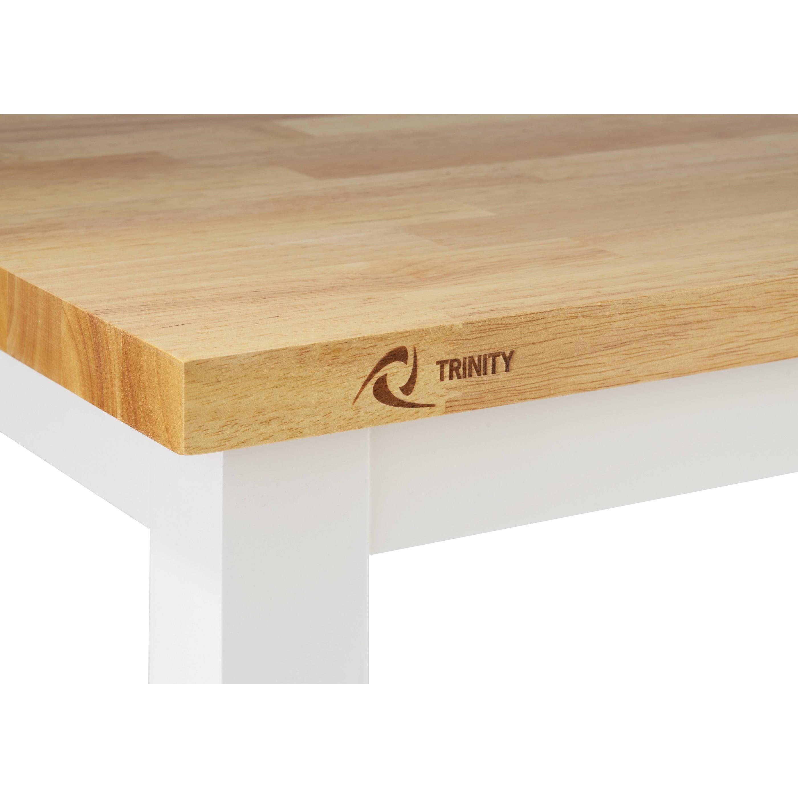 Trinity Wood Kitchen Cart - White