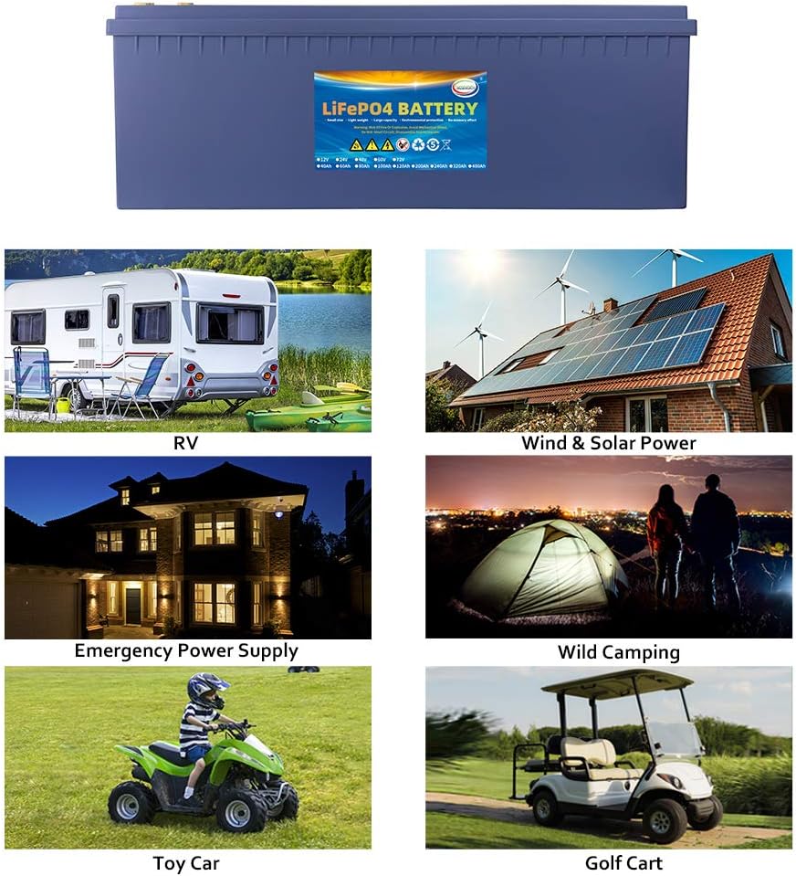 24V Lithium Battery 60Ah Lifepo4 Trolling Motor RV Battery Replacement Built-in BMS Last Longer Replace Your SLA Perfect for Backup Power and Off Grid Applications
