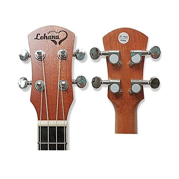 Ukulele Tenor Size Bundle from Lohanu (LU-T) 2 Strap Pins Installed Free Uke Strap Case Tuner Picks Pick Holder Aquila Strings I