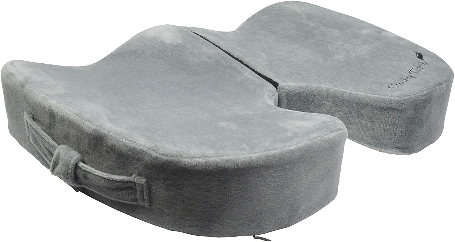 CushyTushy Premium Foldable Piriformis Cushion - Piriformis Relief Cushion for Home Use, Office Chairs, and Car Seats - Piriformis Syndrome Relief