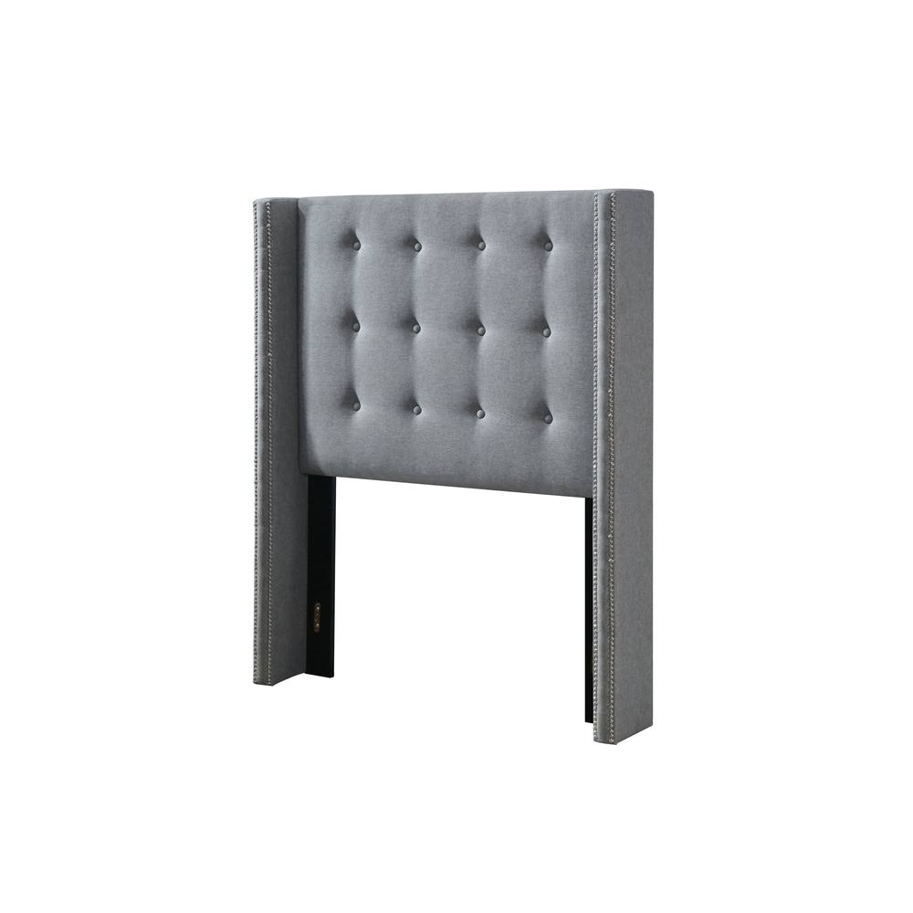 Strick u0026 Bolton Roth Grey Linen Wingback Storage Bed - Full