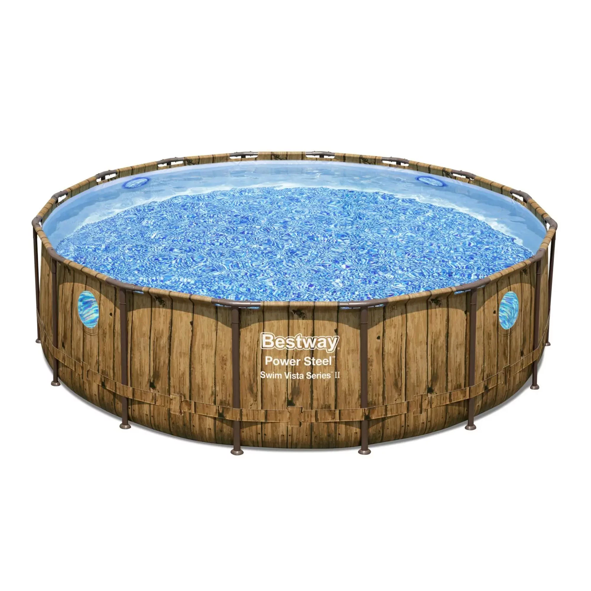 Bestway Power Steel Swim Vista 16ft x4ft Metal Frame Swimming Pool Set & Pump