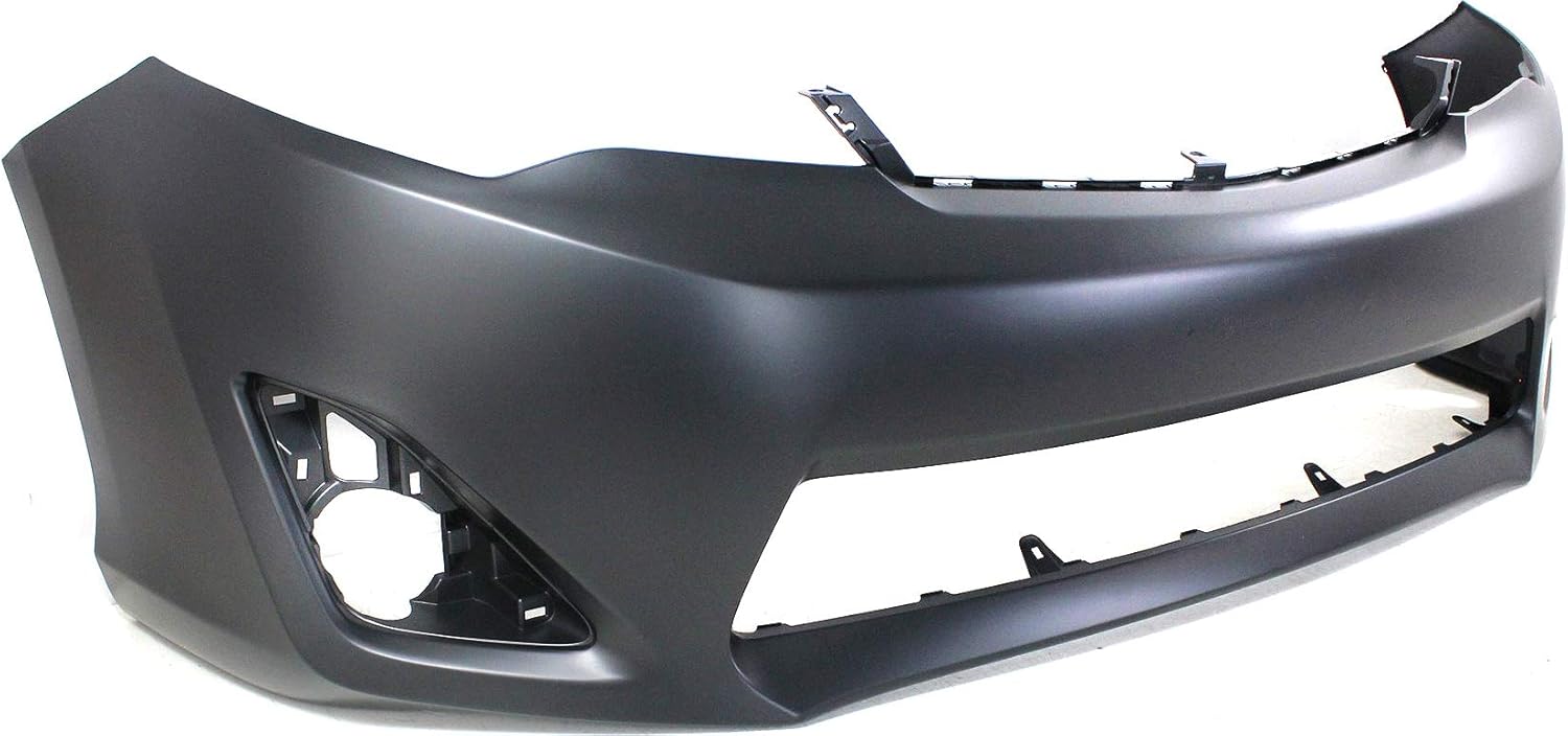 Evan-Fischer Front Bumper Cover Compatible with 2012-2014 Toyota Camry Primed L/LE/XLE/Hybrid Models