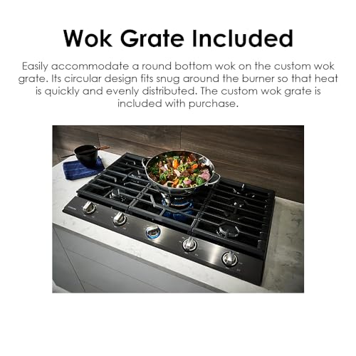 SAMSUNG 30" Built In Smart Gas Cooktop with 22k BTU Dual Power Burner, 5 Burners