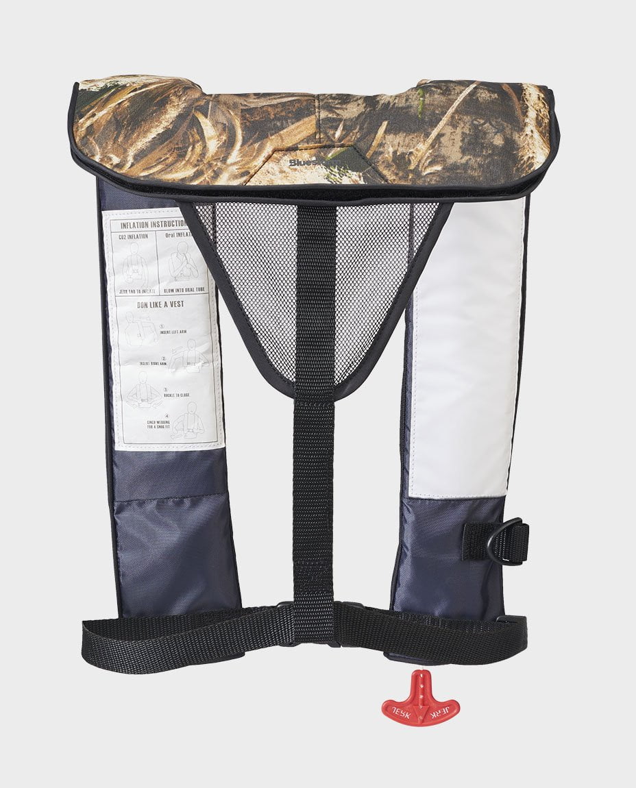 Bluestorm Gear Cirrus 26 Inflatable PFD Life Jacket (Max5 Camo) | US Coast Guard Approved Automatic/Manual Life Vest for Adults