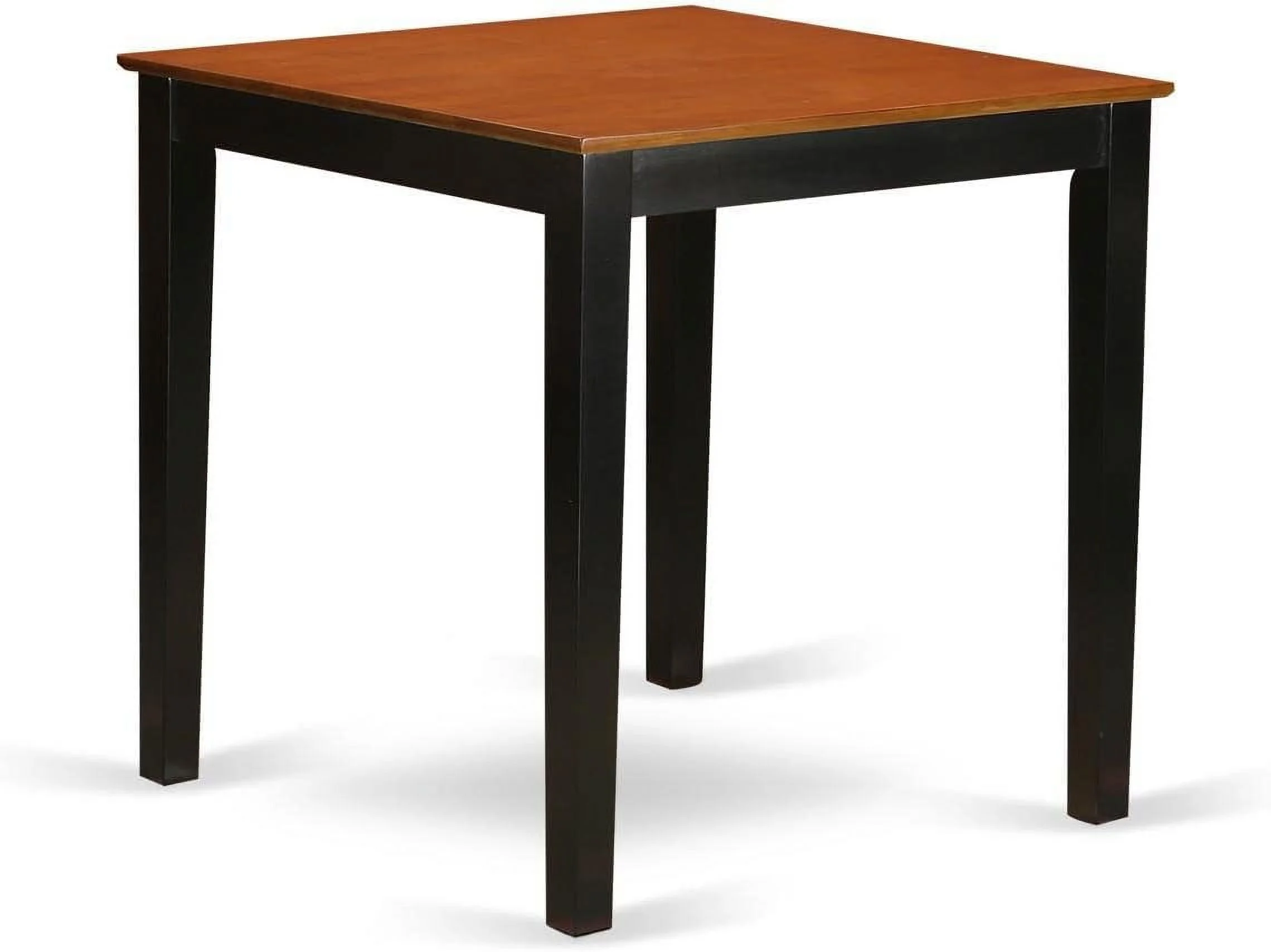 Square Counter Height Dining Table For Small Spaces, 36", Black & Cherry
