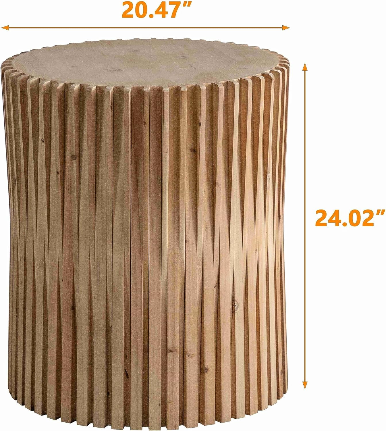 KBANZIBIU Unique and Retro Design Wood   Natural Wood   Round Wood Coffee Table  Drum Coffee Table  Tree Stump Coffee Table  Natural Wood  with  for Living Room