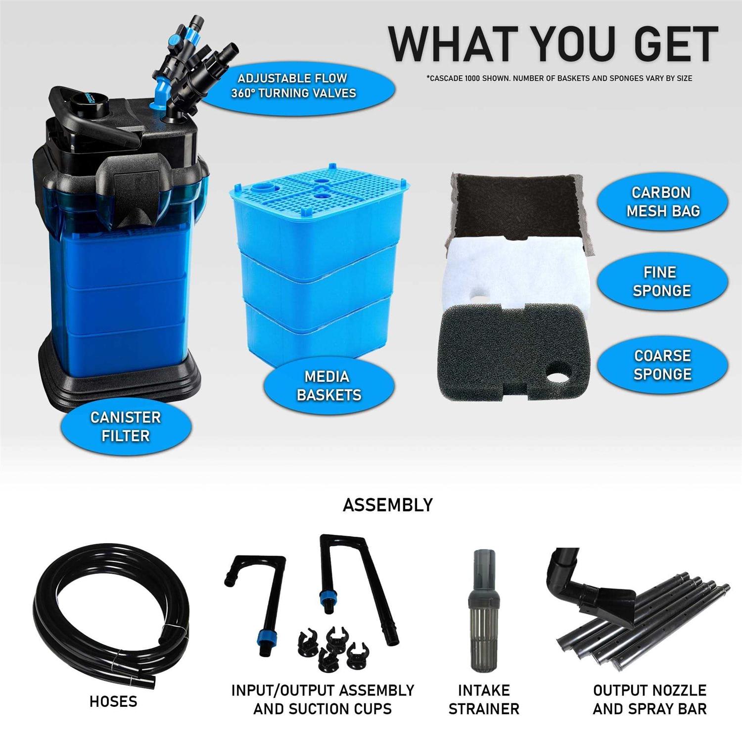 Cascade 700 Canister Aquarium Filter Penn Plax - Pet Supplies online store