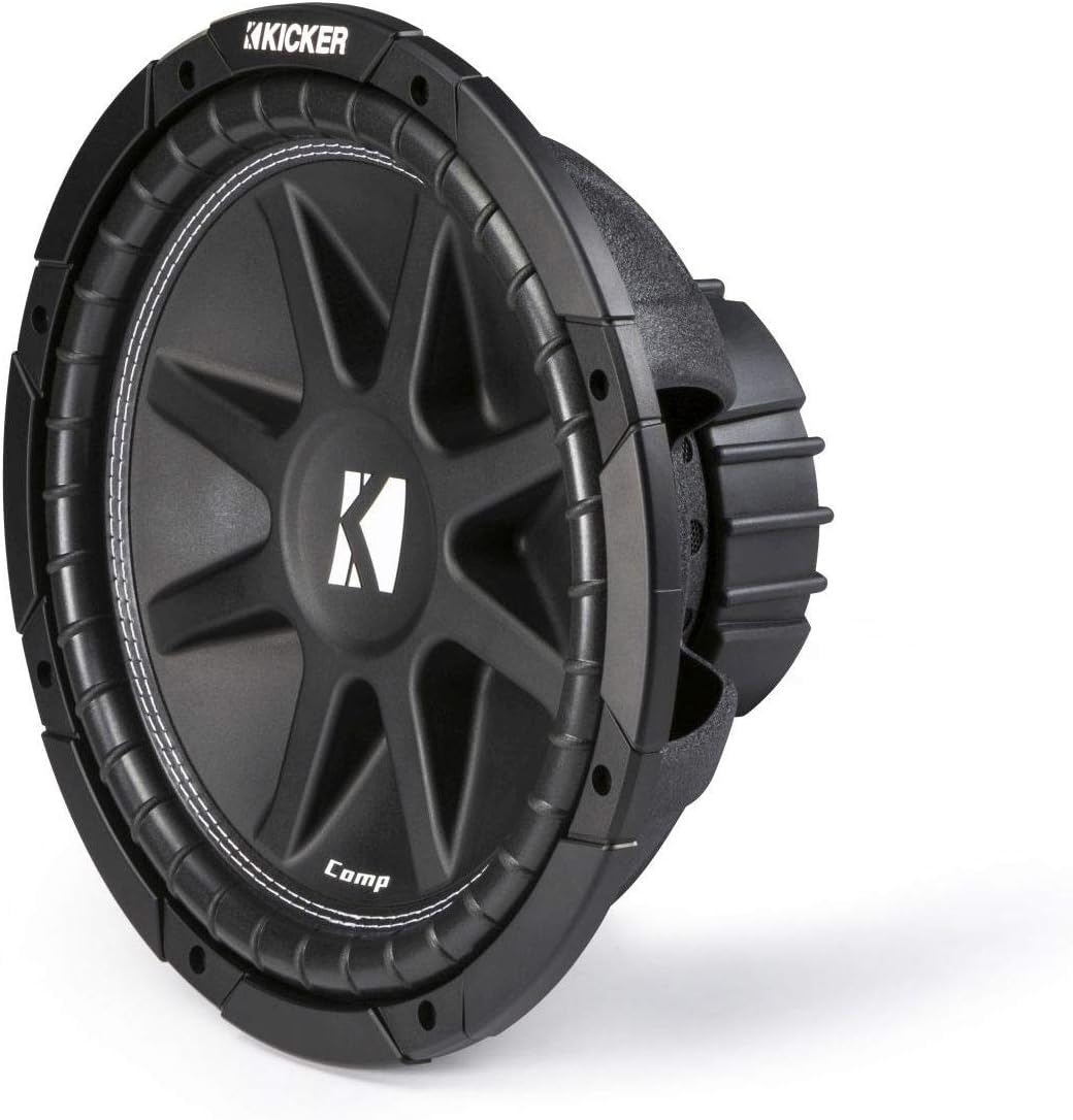 KICKER Comp 12-inch (30cm) Subwoofer, 4-Ohm, RoHS Compliant Bundle
