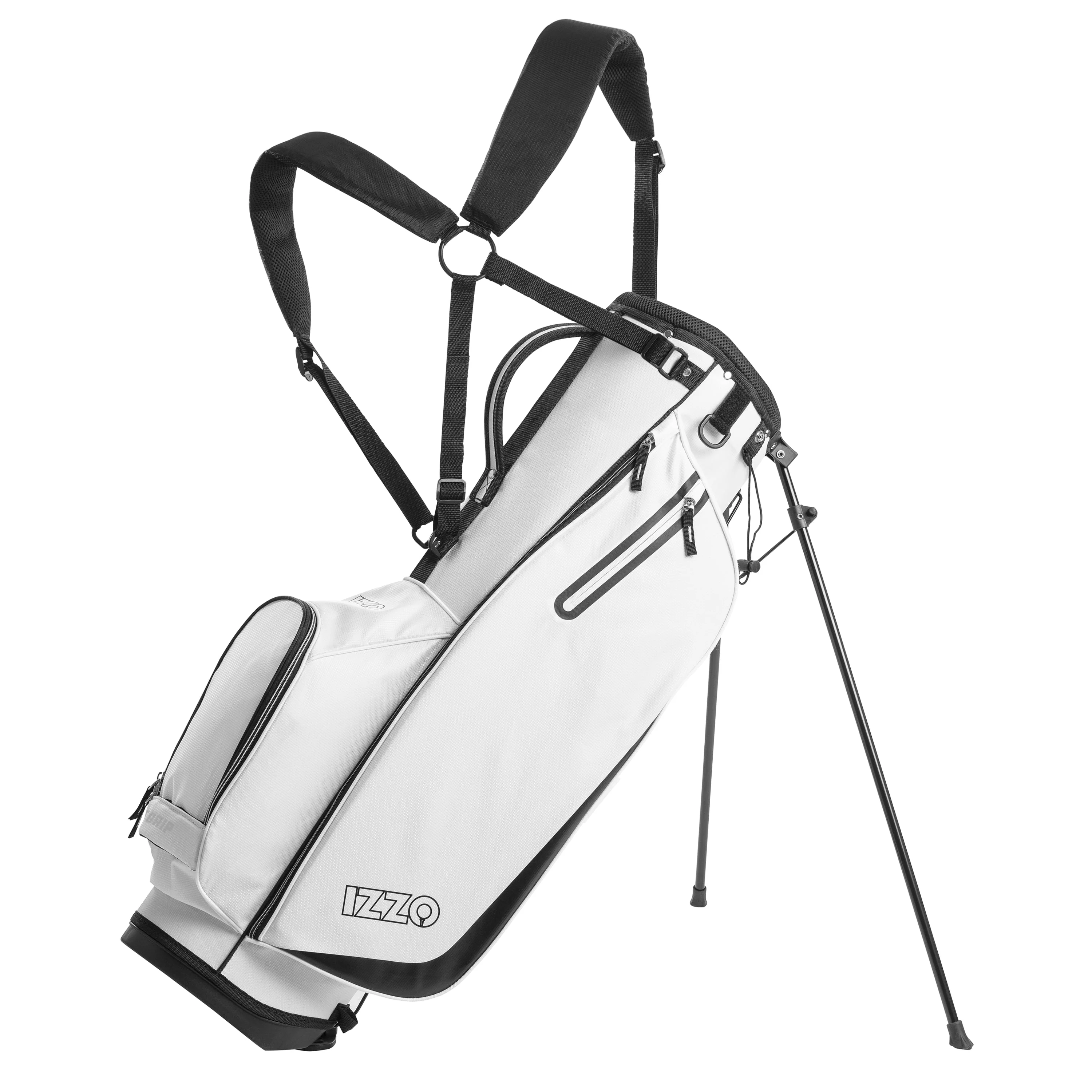 Izzo Golf Ultra-Lite Stand Bag - Grey/Lime