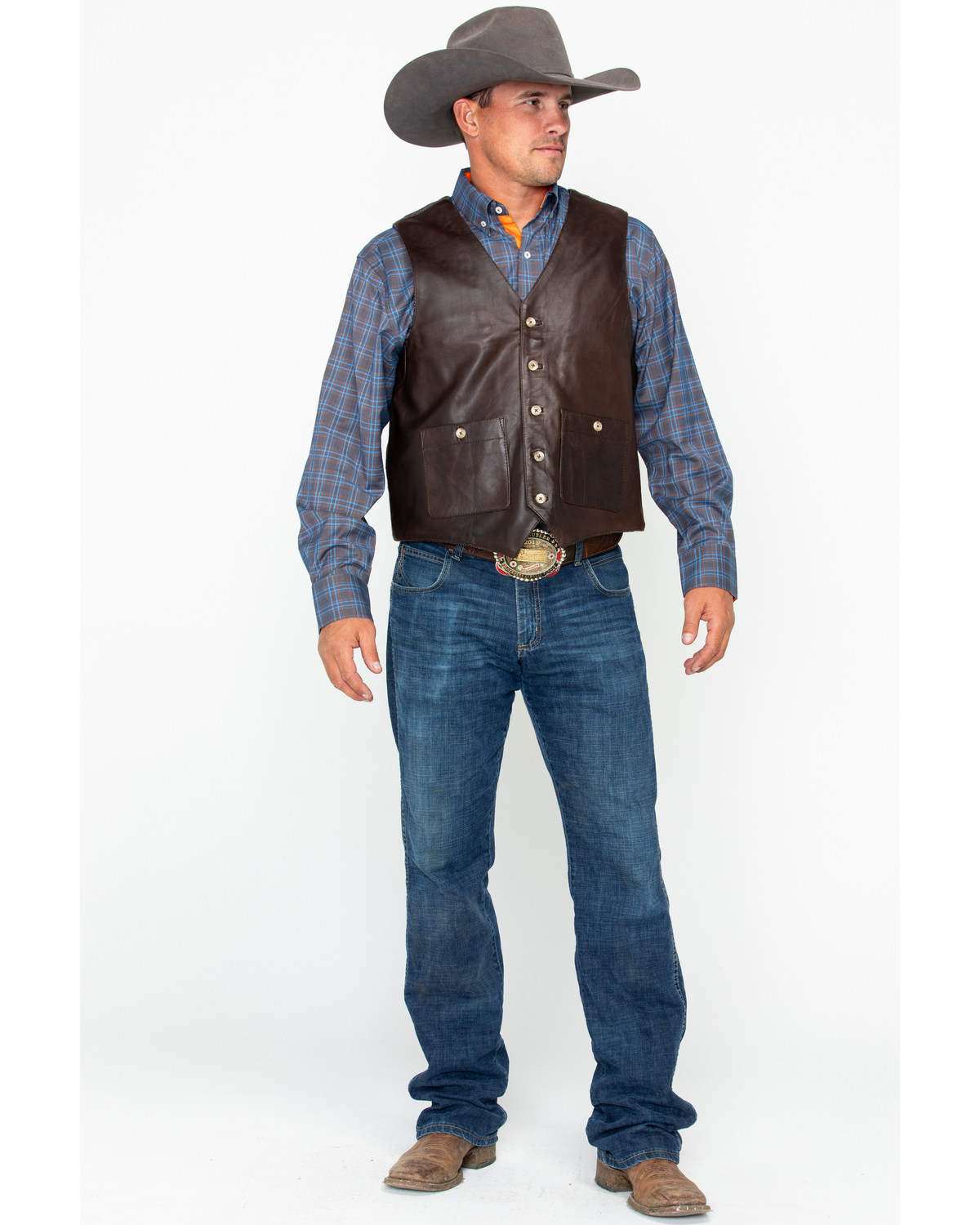 Outback Trading Co Men's Co. Wynard Button Pocket Vest Brown Large  US