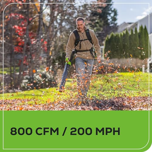 Greenworks 80V Backpack Blower, 2.5Ah Battery