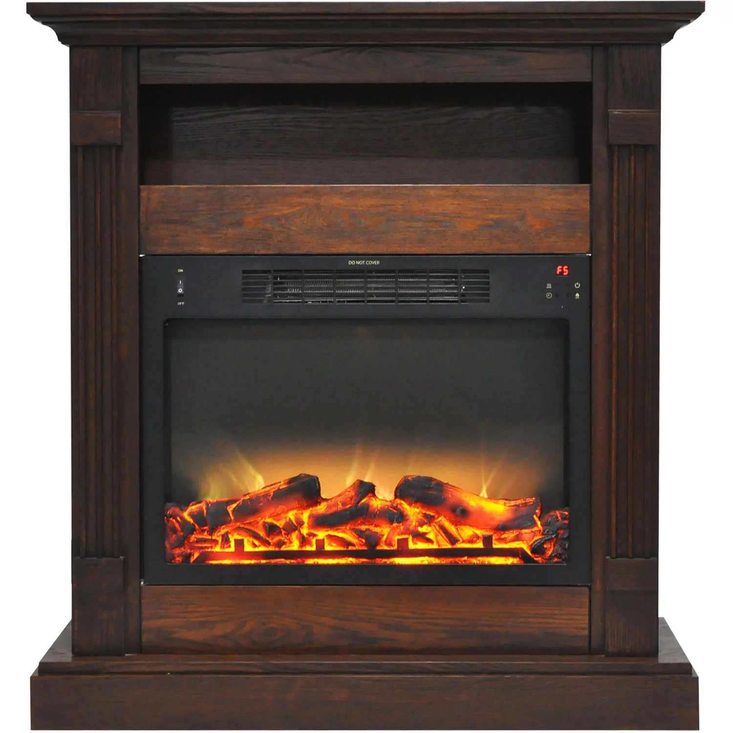 Cambridge Sienna 34" Electric Fireplace Mantel Heater with Enhanced Log and Grate Display - Curated Treasures Market