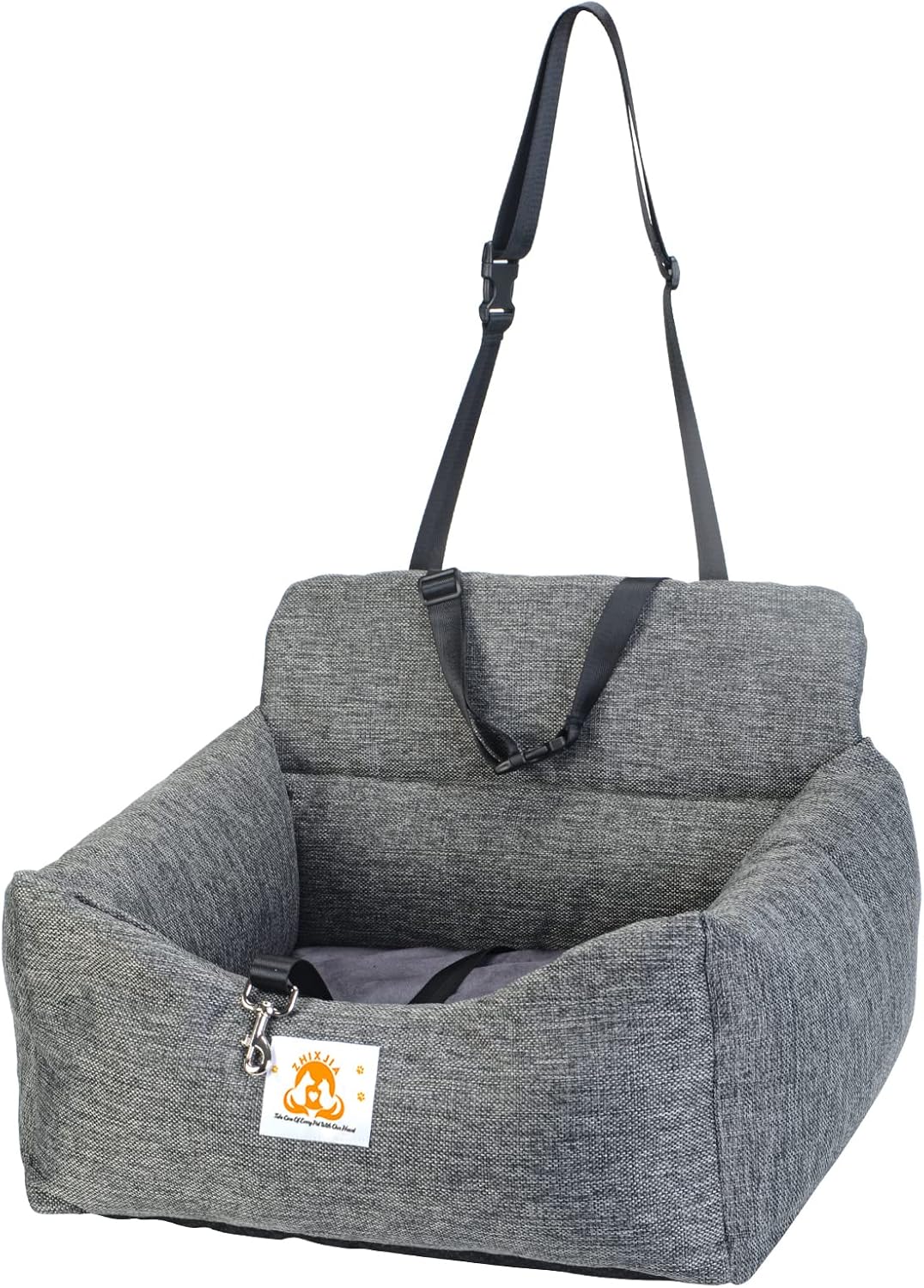 Dog Car Seat,Dog Car Seats for Small Dogs Travel Bed,Pet Booster Seat with Storage Pocket and Safety Leash,Detachable Washable Puppy Pet Car Seat for SUVs/Trucks Front Back
