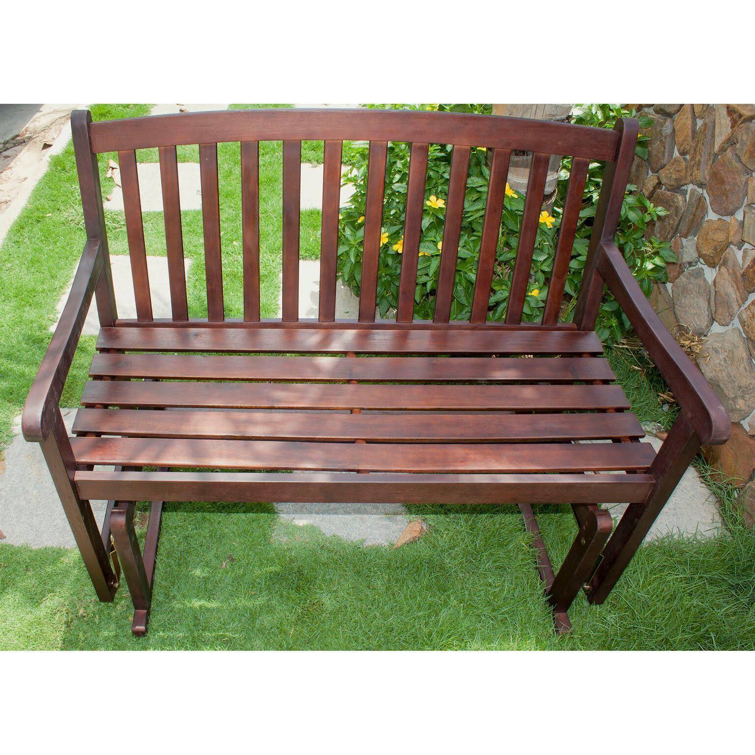 Roseland Acacia Hardwood Glider Bench by Havenside Home - MPG-GDB01